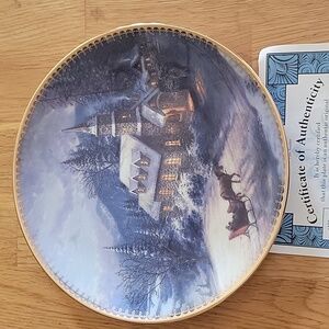 Thomas Kinkade "Sunday Evening Sleigh Ride" collector plate